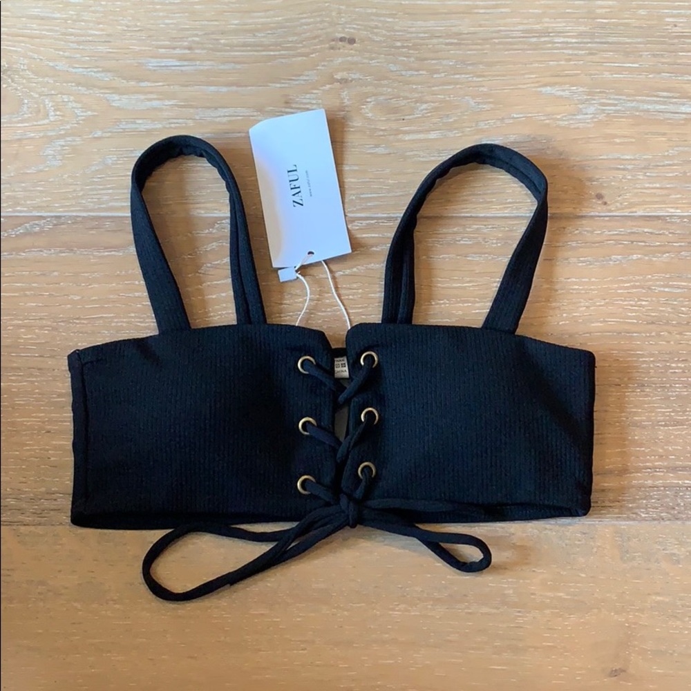 Black bikini top